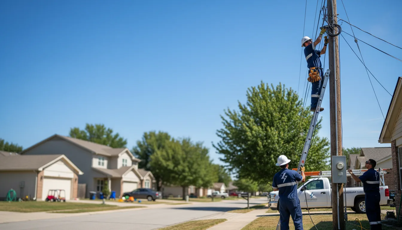 Residential electrician providing installation services in Sanborn, NY